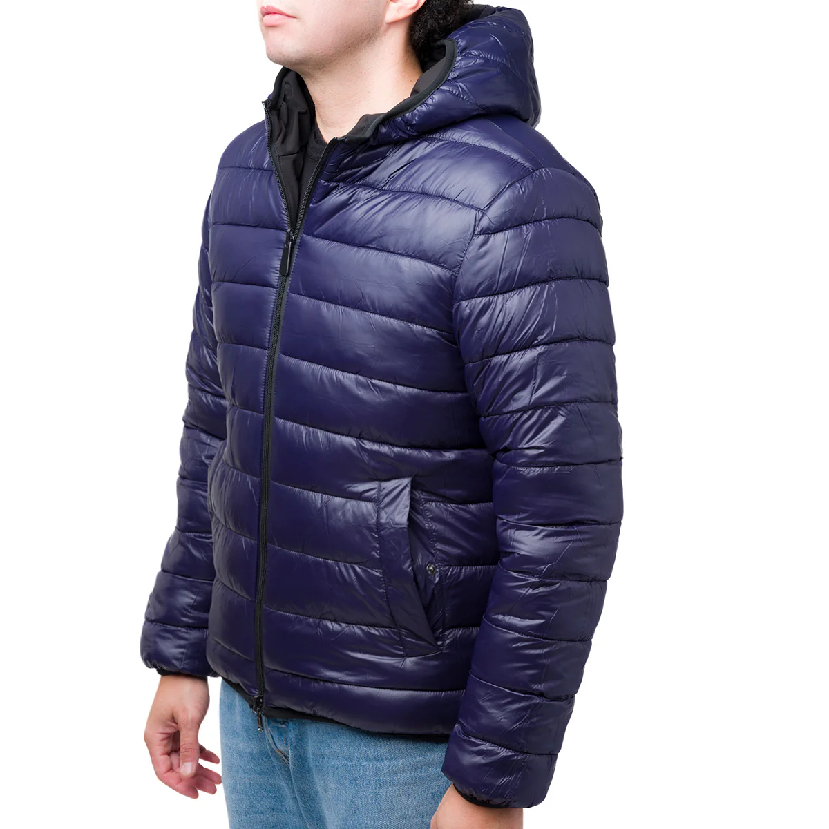 Giacca tecnica da uomo Gate 76 reversibile nera e blu - Image 2