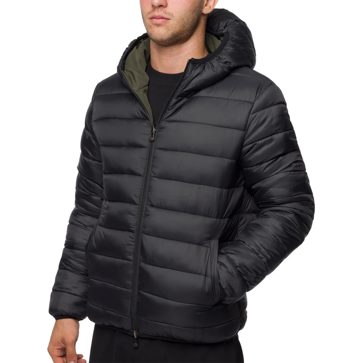 Giacca tecnica reversibile verde da uomo Gate 76 - Image 3
