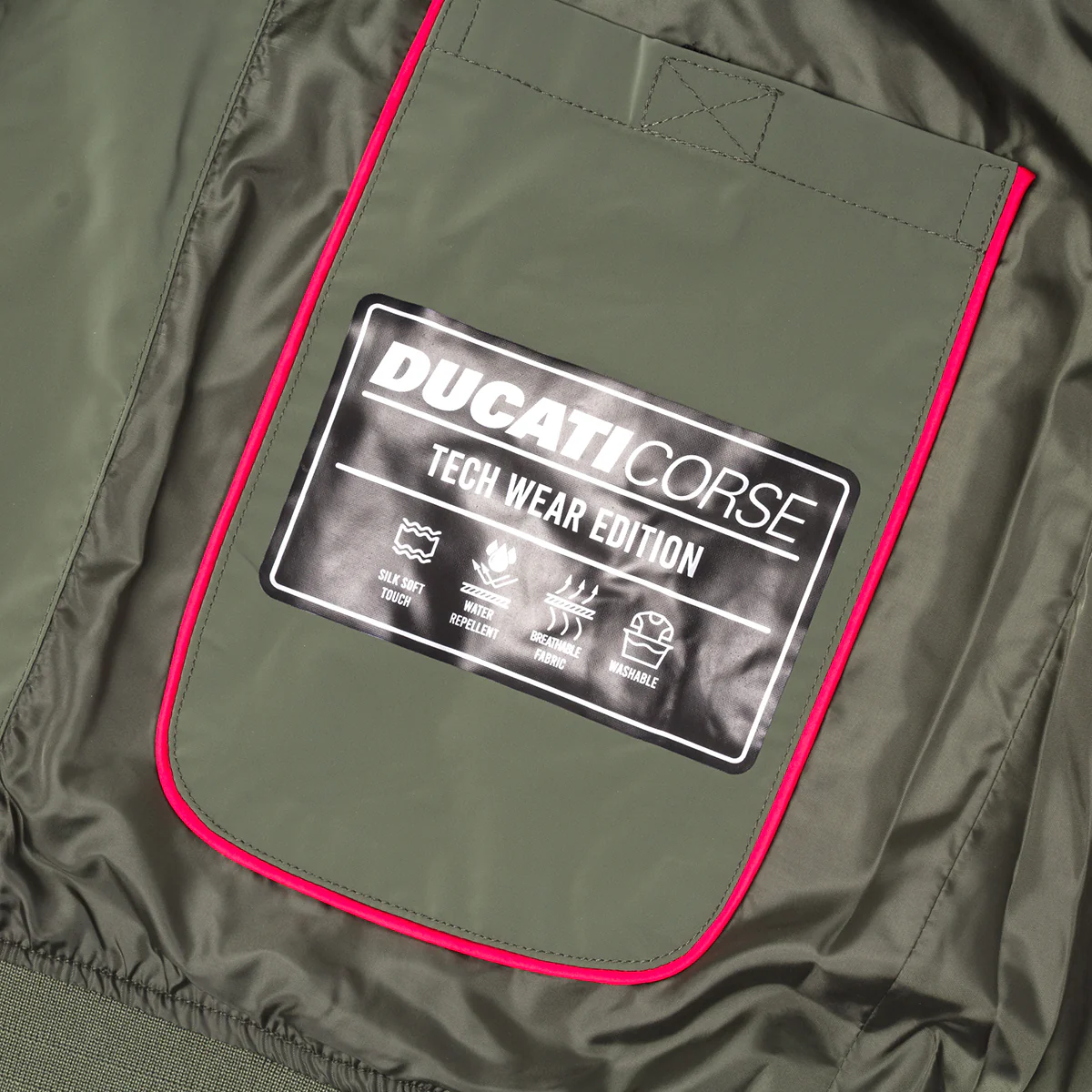 Giacca verde da Uomo idrorepellente e tessuto traspirante Ducati Corse - Image 3