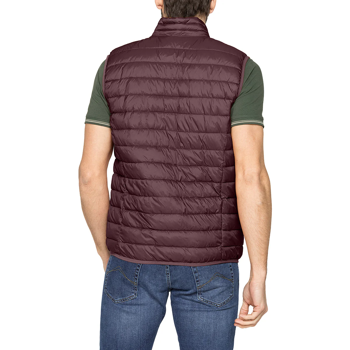 Gilet smanicato bordeaux da Uomo imbottito con zip Carrera Jeans - Image 2
