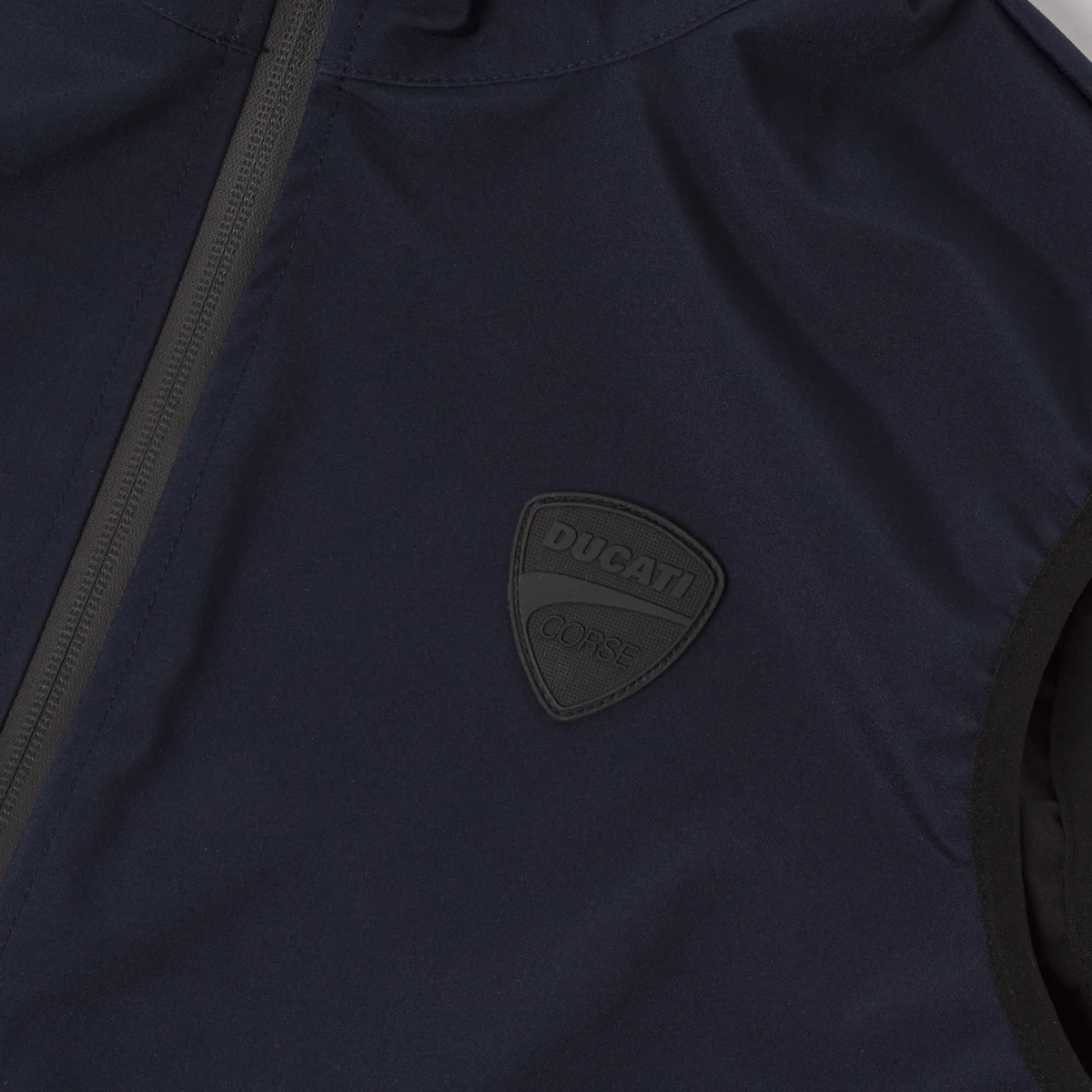 Gilet smanicato da Uomo blu impermeabile e traspirante Ducati Corse - Image 4