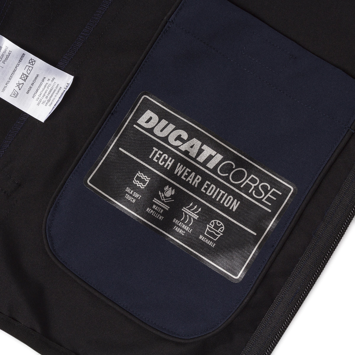 Gilet smanicato da Uomo blu impermeabile e traspirante Ducati Corse - Image 5