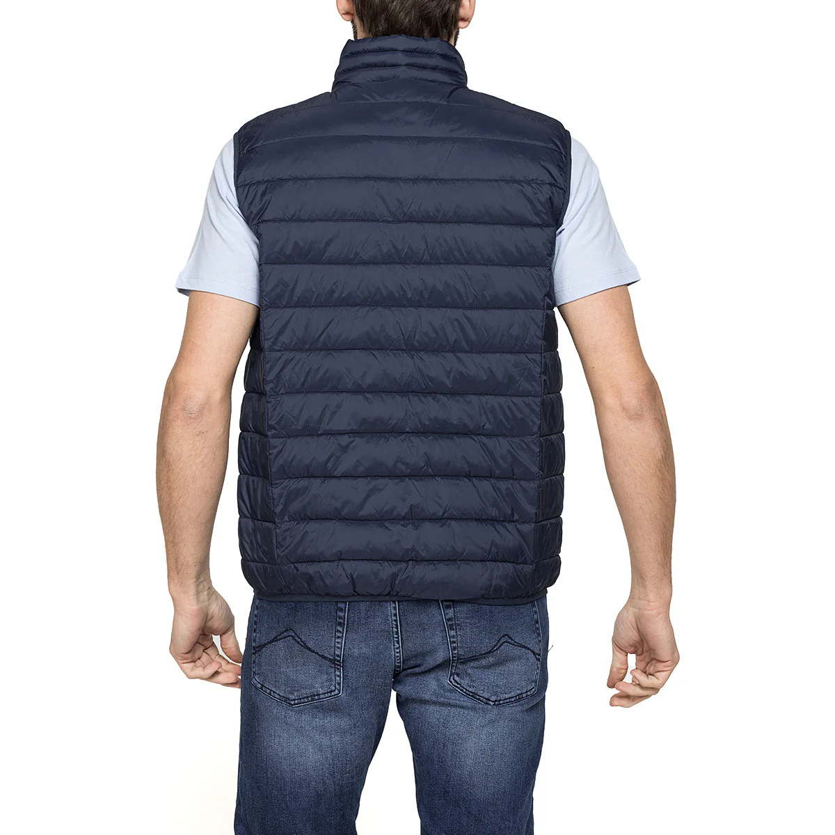 Gilet smanicato imbottito da Uomo blu trapuntato Carrera Jeans - Image 3