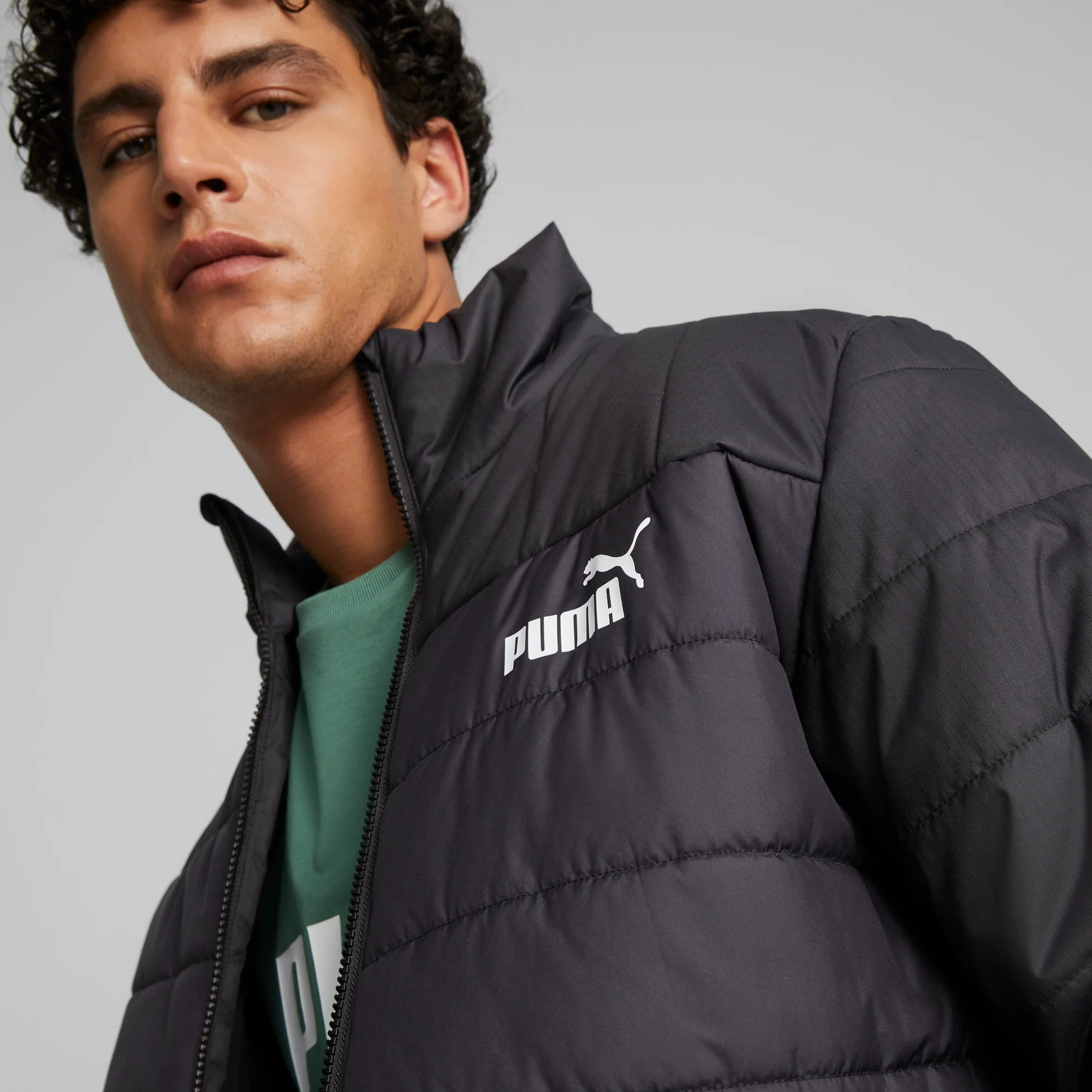 Giubbino uomo nero con logo a contrasto Puma - Image 6