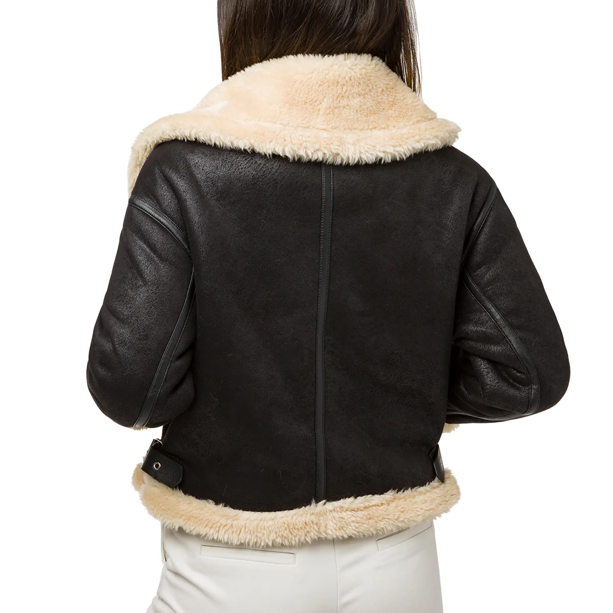 Giubbotto montone nero da donna  Swish Jeans - Image 2