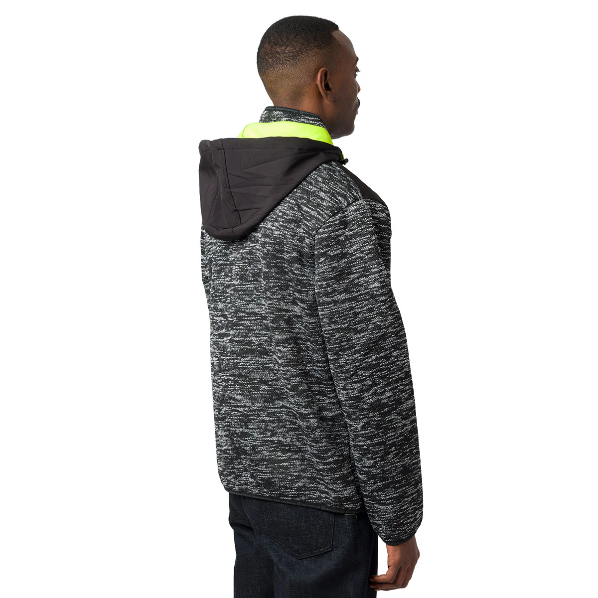 Giubbotto softshell da uomo melange nero Northern Lights by Marshall - Image 3