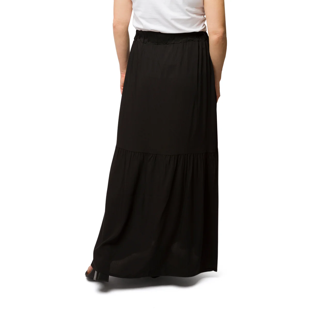 Gonna lunga nera da donna con balze Swish Jeans - Image 2