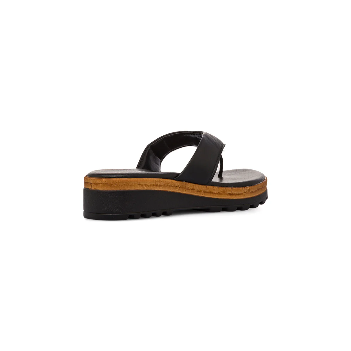 Infradito nere da Donna in pelle con suola platform Primopiano - Image 3