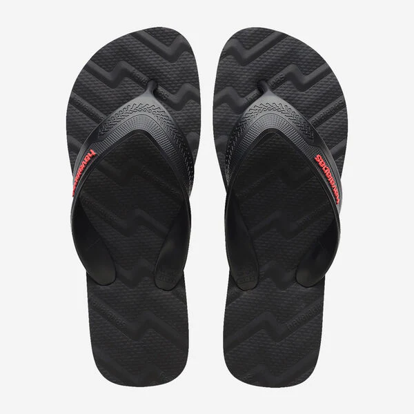 Infradito nere da Uomo con logo rosso Havaianas Track Waves