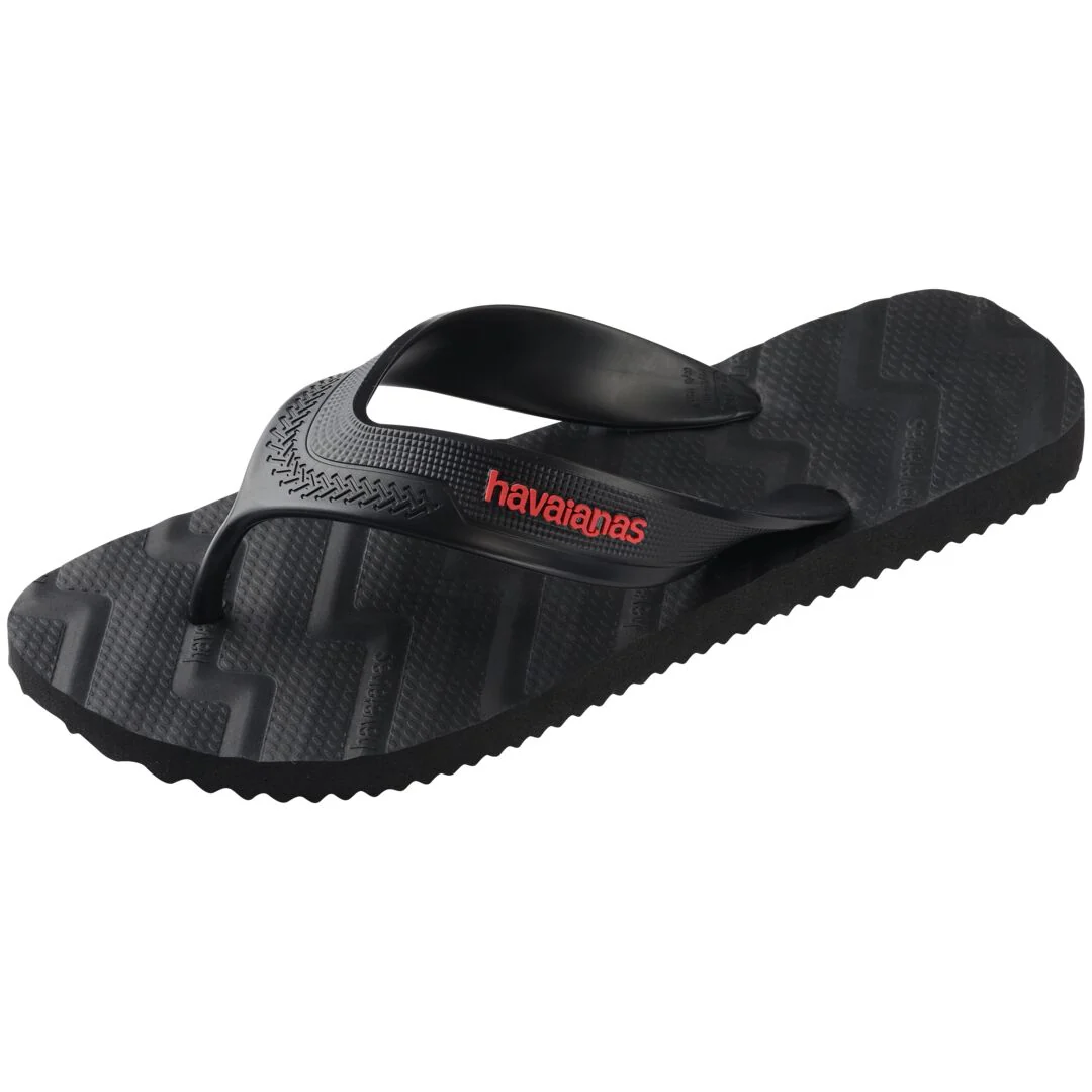 Infradito nere da Uomo con logo rosso Havaianas Track Waves - Image 4