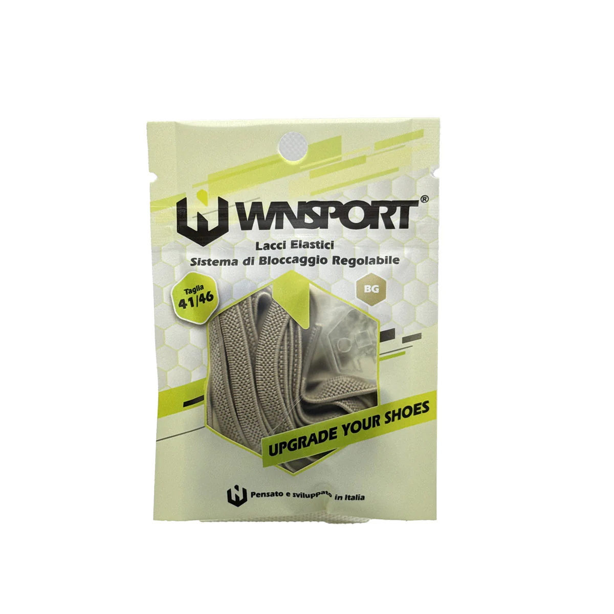Lacci elastici con sistema bloccaggio regolabile beige WNSPORT - Image 2