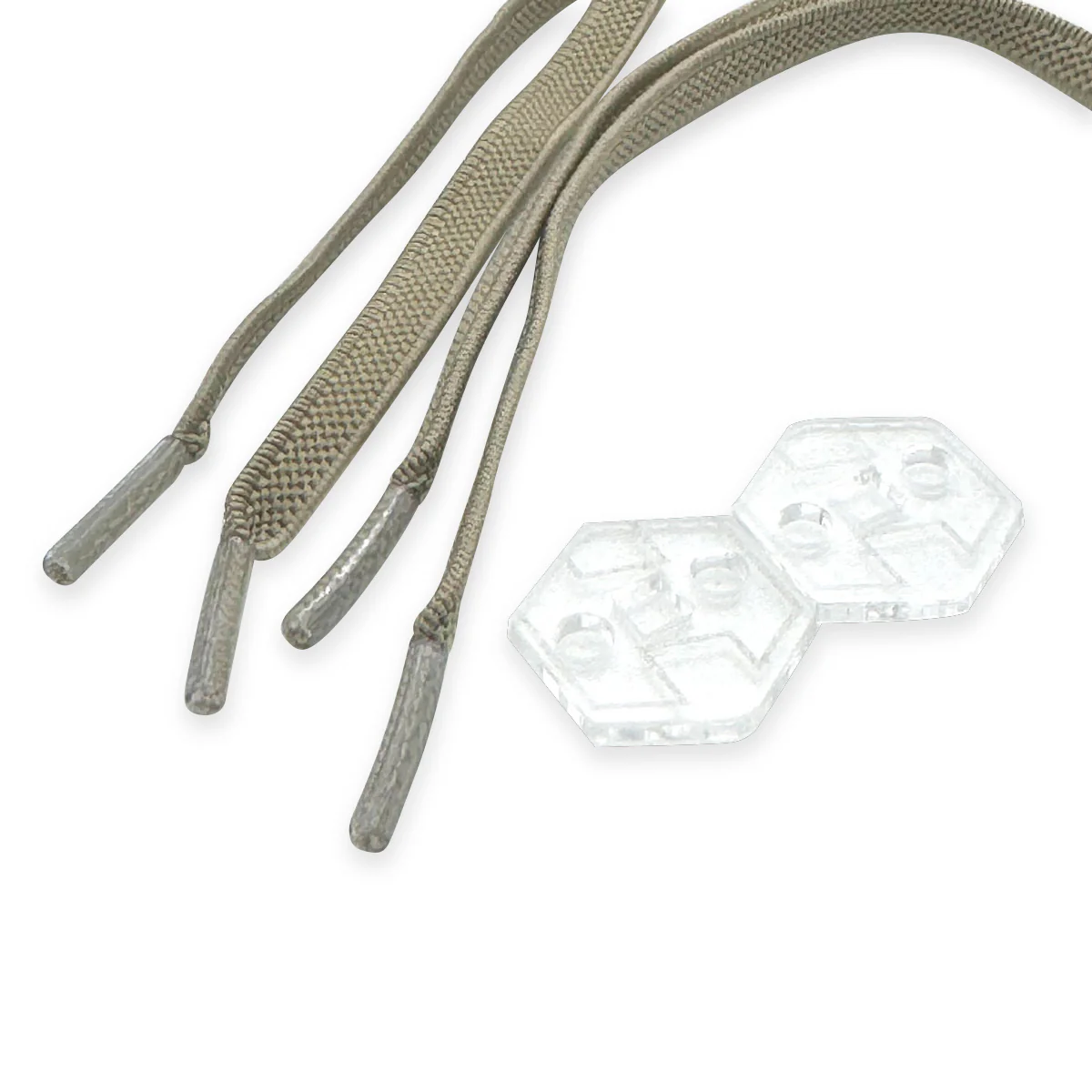 Lacci elastici con sistema bloccaggio regolabile beige WNSPORT