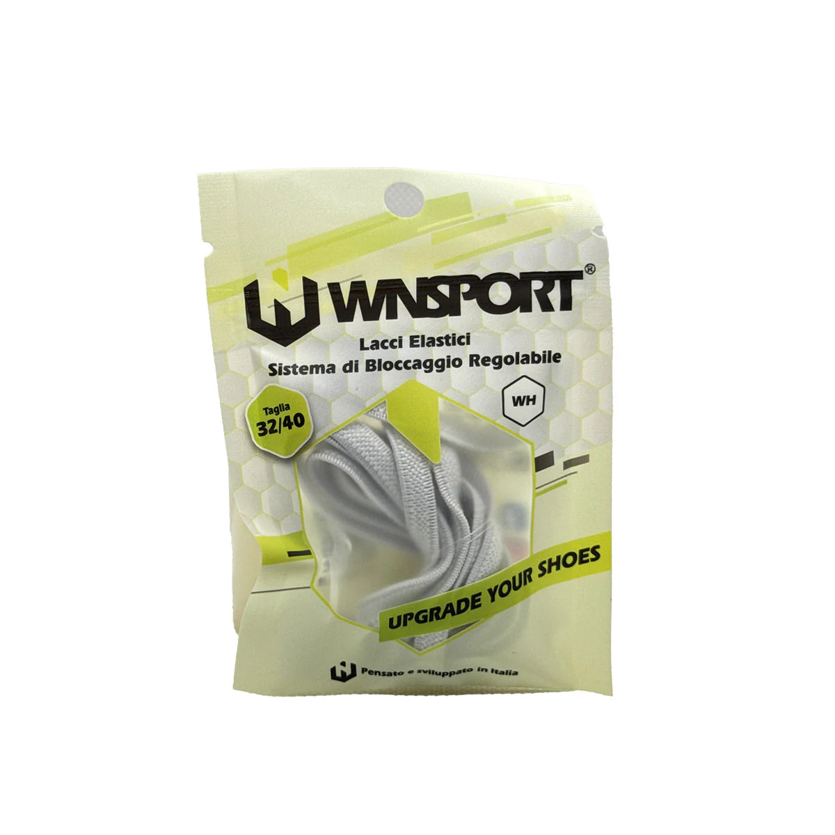 Lacci elastici con sistema bloccaggio regolabile bianchi  WNSPORT