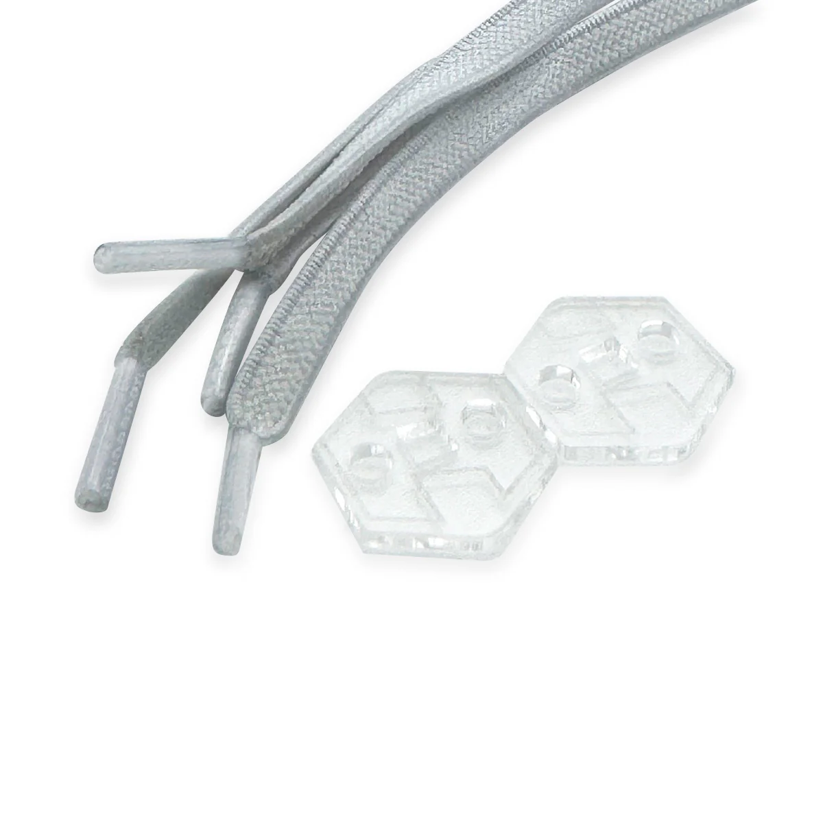 Lacci elastici con sistema bloccaggio regolabile bianchi  WNSPORT - Image 3