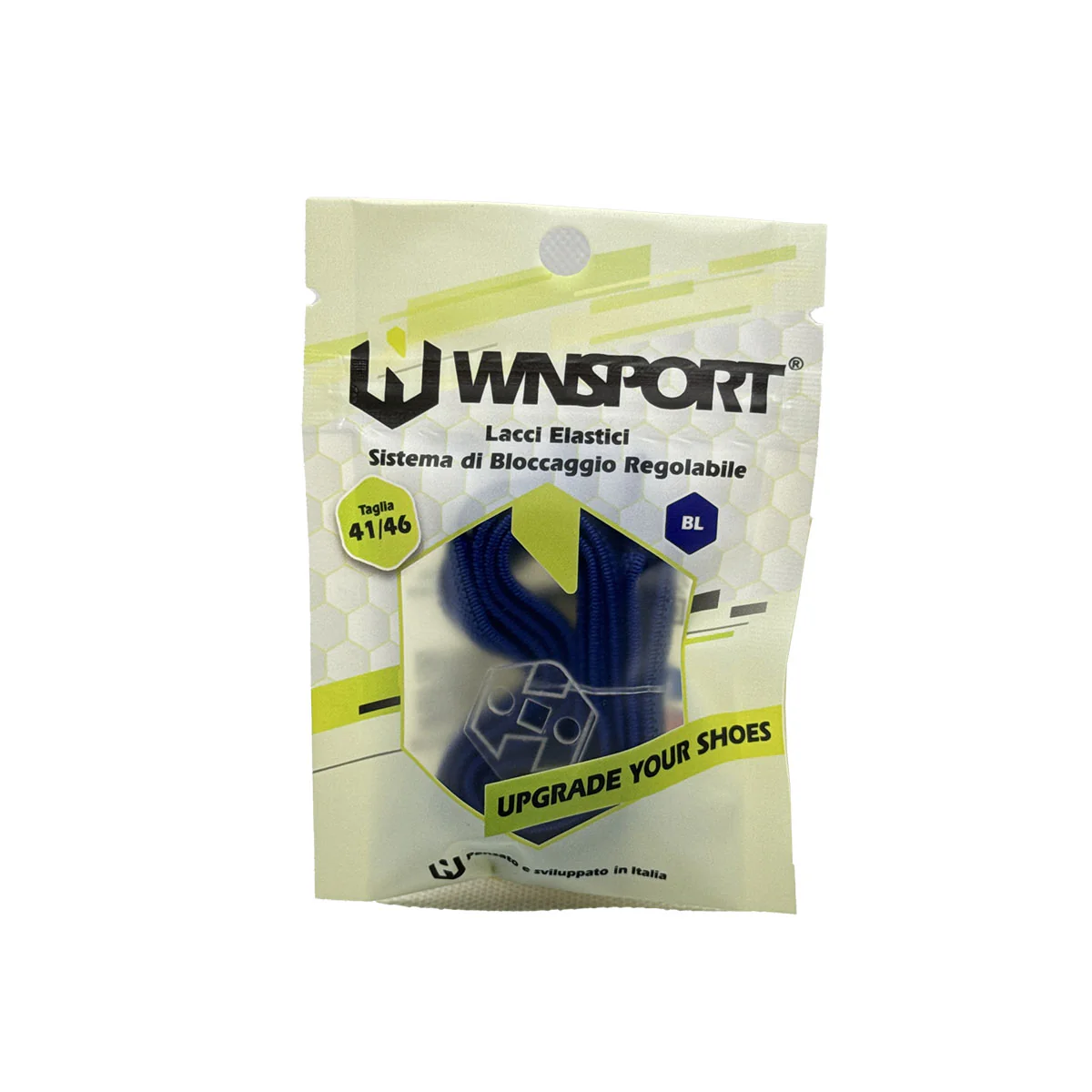 Lacci elastici con sistema bloccaggio regolabile blu  WNSPORT - Image 2