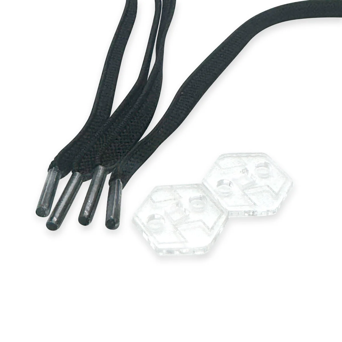 Lacci elastici con sistema bloccaggio regolabile neri  WNSPORT
