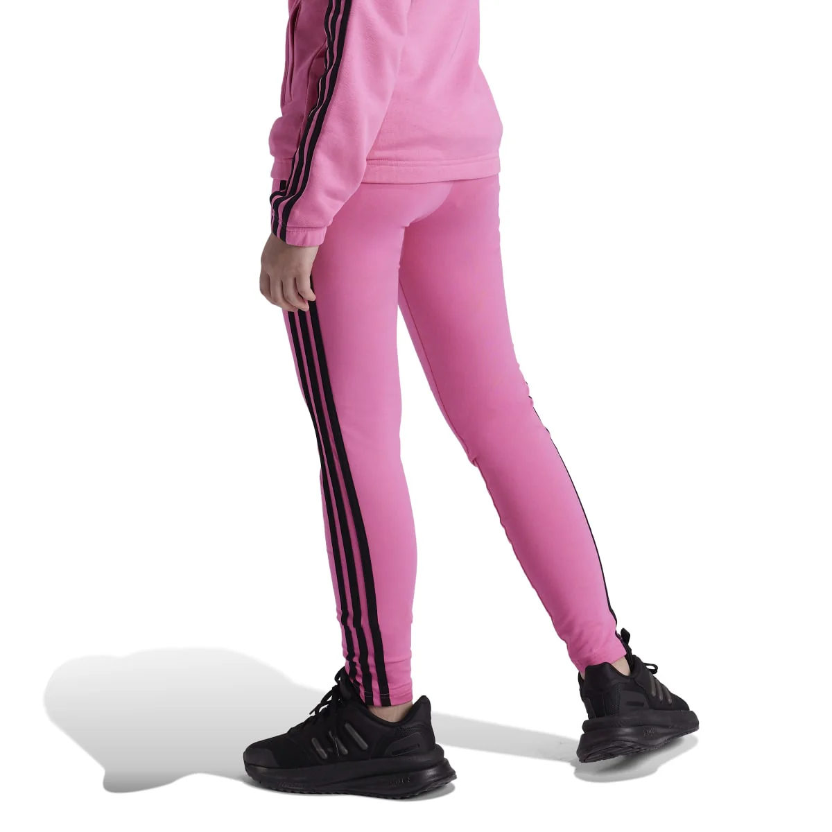 Leggings bambina rosa Essentials 3-Stripes Cotton adidas - Image 6