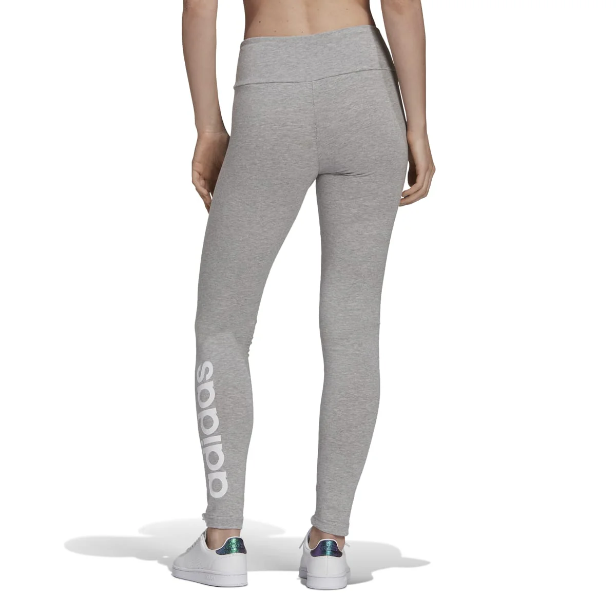 Leggings grigi a vita alta adidas LOUNGEWEAR Essentials High-Waisted Logo - Image 4
