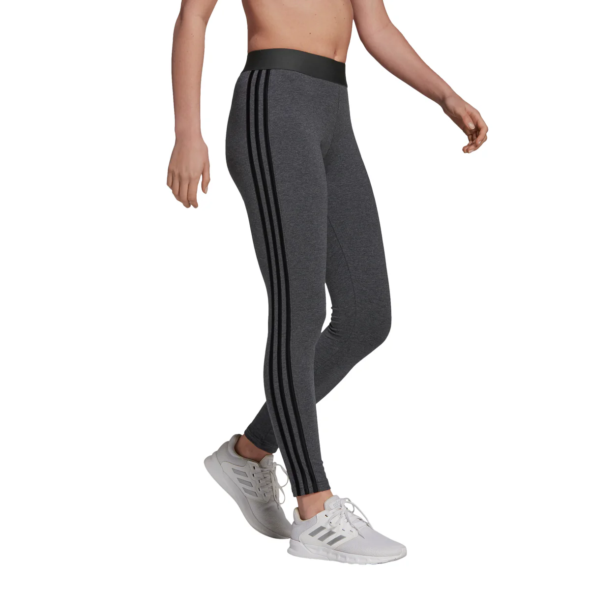 Leggings grigi adidas LOUNGEWEAR Essentials 3-Stripes - Image 2