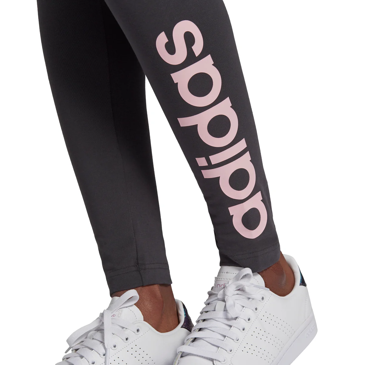 Leggings grigi adidas LOUNGEWEAR Essentials High-Waisted Logo - Image 5