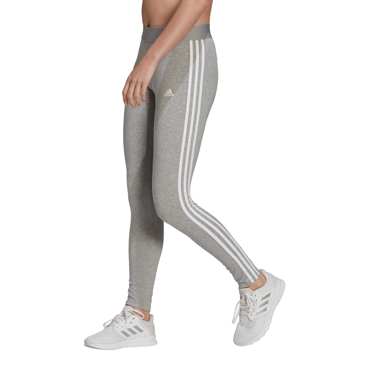 Leggings grigi adidas LOUNGEWEAR Essentials 3-Stripes