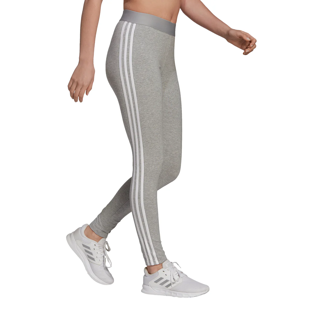 Leggings grigi adidas LOUNGEWEAR Essentials 3-Stripes - Image 3