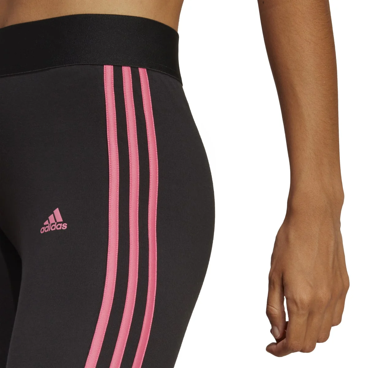 Leggings neri adidas LOUNGEWEAR Essentials 3-Stripes - Image 4