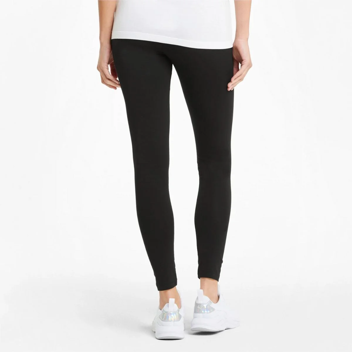 Leggings neri con logo a contrasto Puma Essentials - Image 2