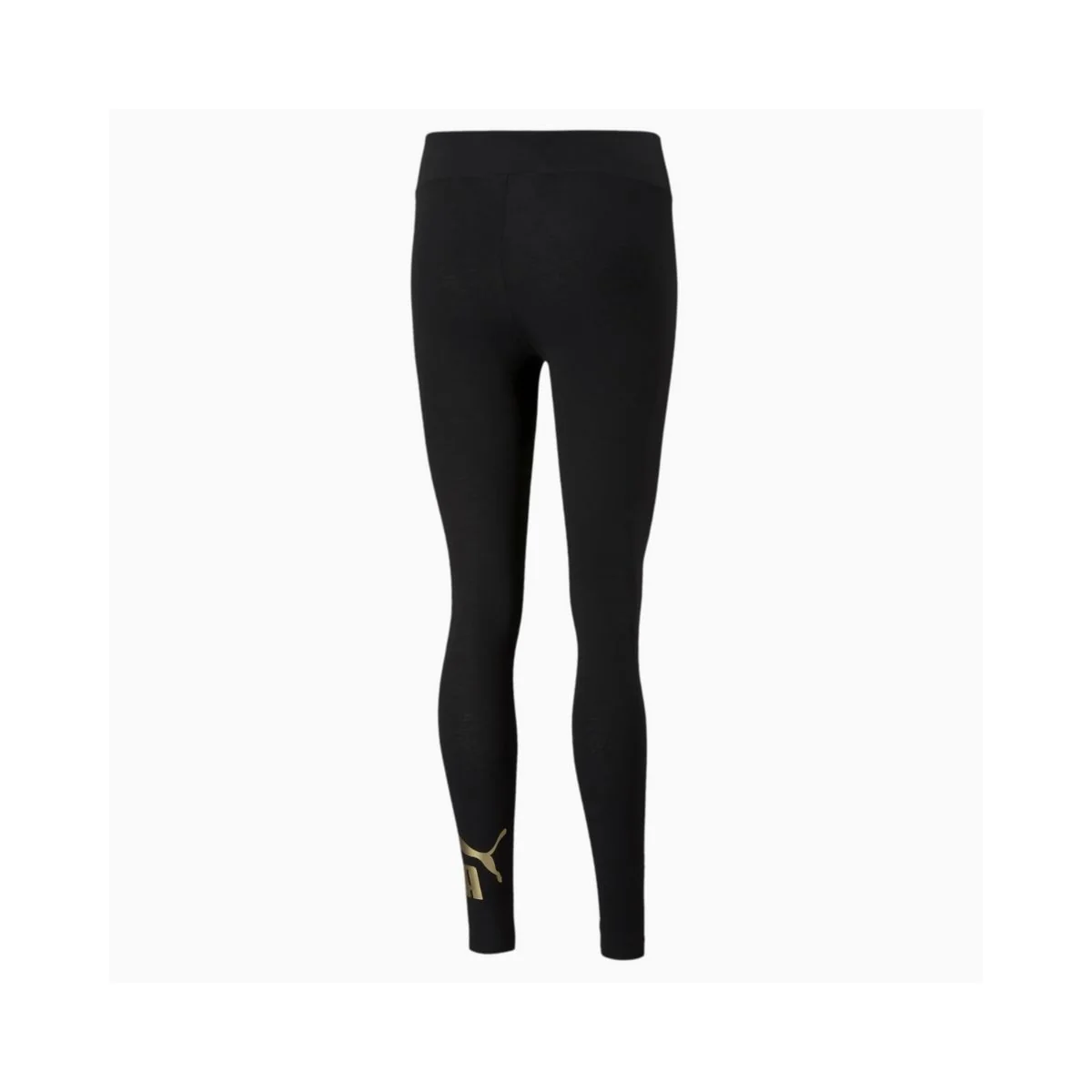 Leggings neri con logo oro Puma ESS+ Metallic - Image 2