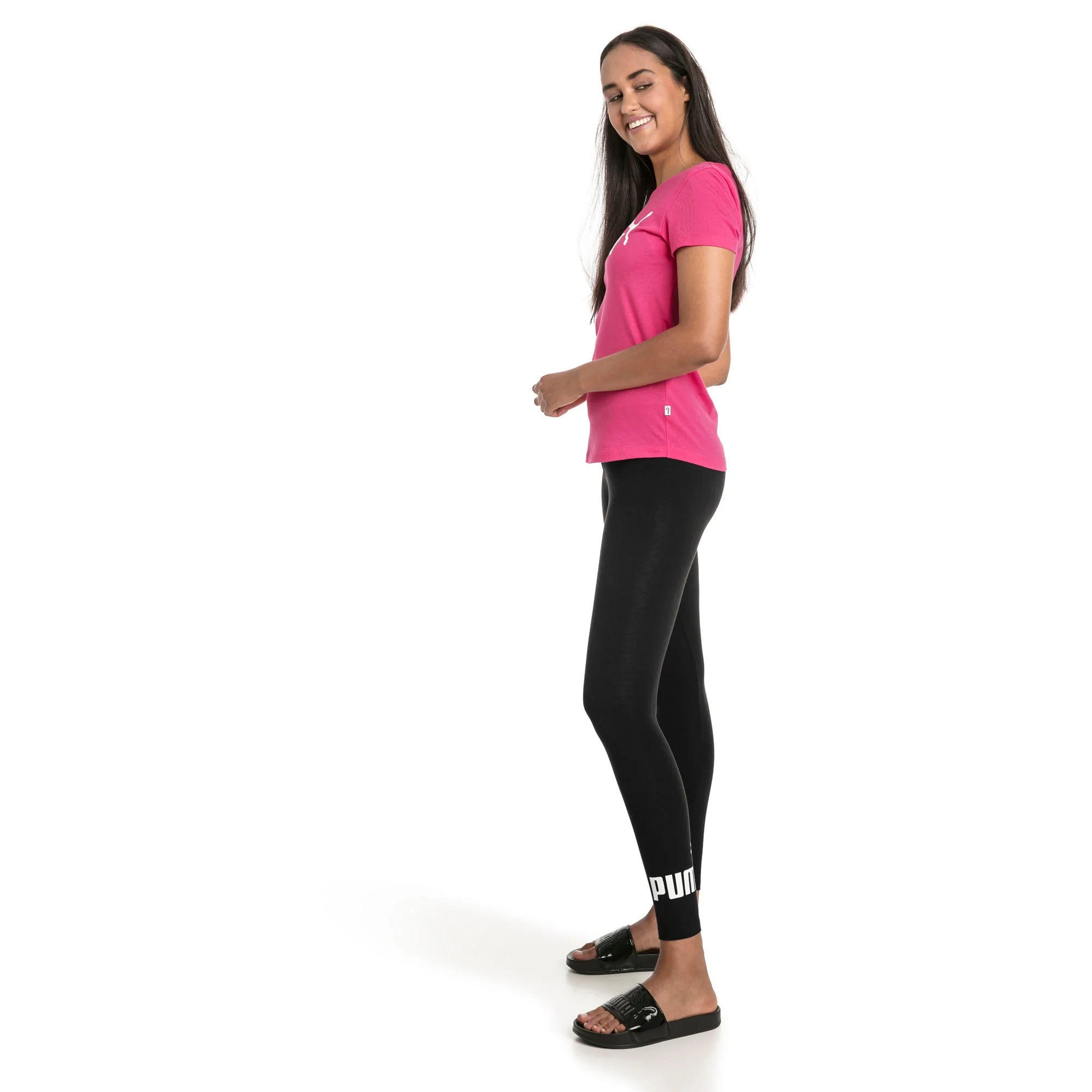 Leggings neri con logo Puma Essentials - Image 3