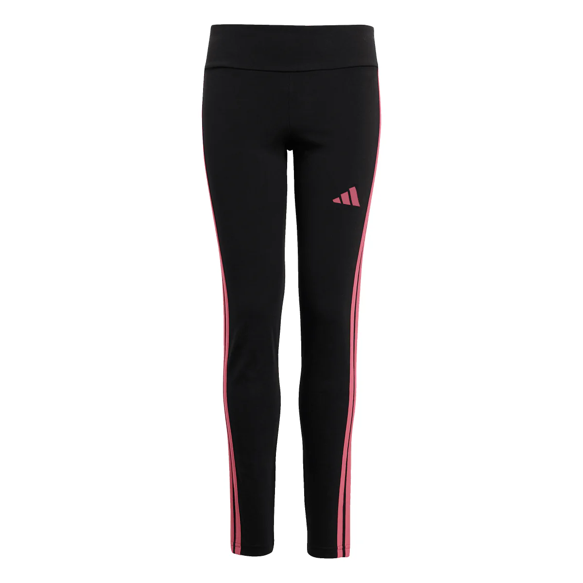 Leggings neri da Bambina con bande rosa adidas JG 3S LEG 230 - Image 2
