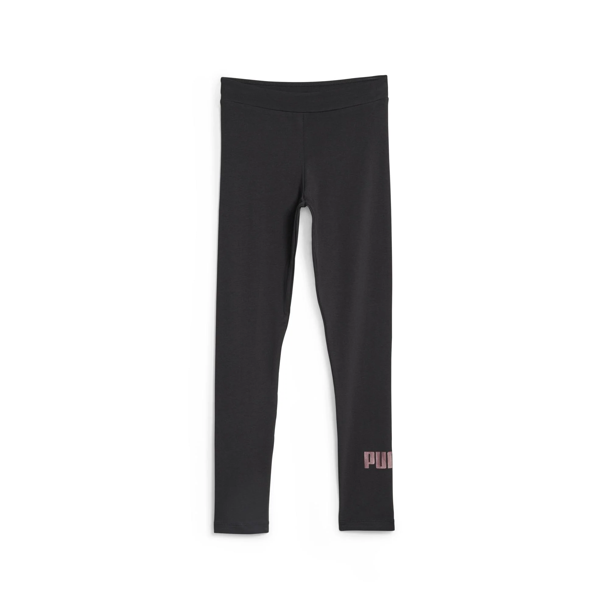Leggings neri da bambina con logo a contrasto Puma Essentials+