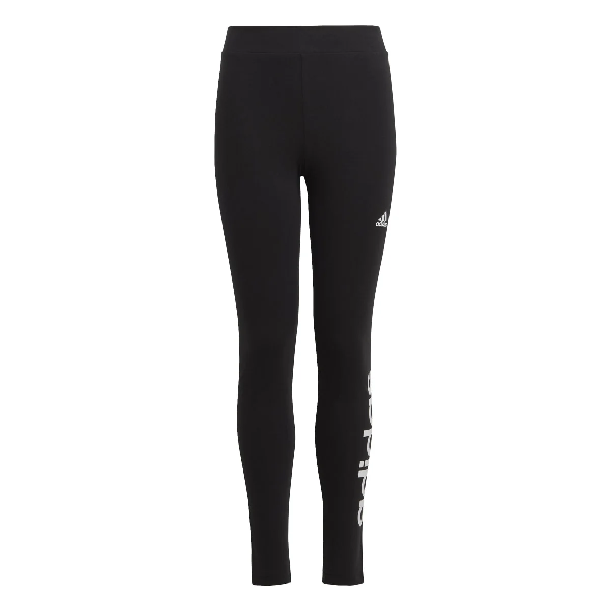 Leggings neri da bambina con logo sulla gamba adidas Essentials Linear Logo - Image 2