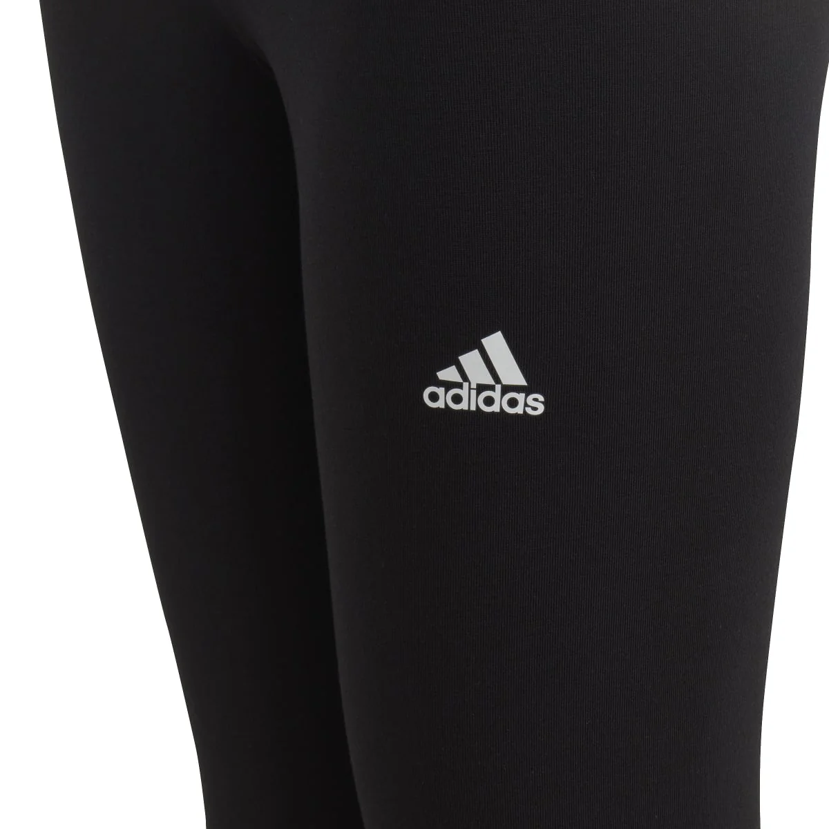 Leggings neri da bambina con logo sulla gamba adidas Essentials Linear Logo - Image 4
