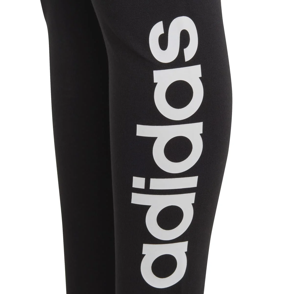 Leggings neri da bambina con logo sulla gamba adidas Essentials Linear Logo - Image 5
