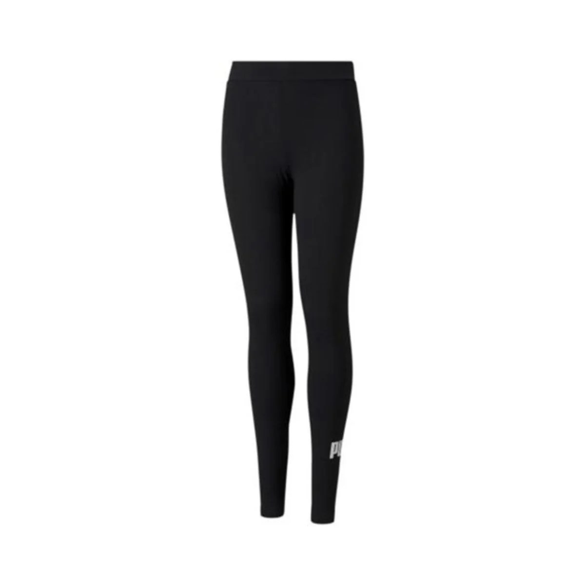 Leggings neri da bambina con logo sulla gamba Puma Essentials Youth - Image 2