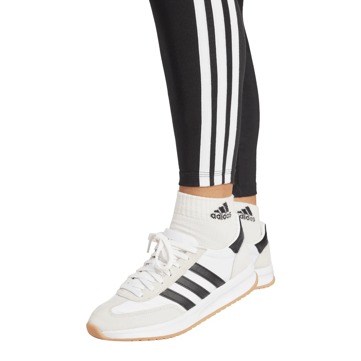 Leggings neri da Donna con bande laterali e logo sul lato adidas - Image 5