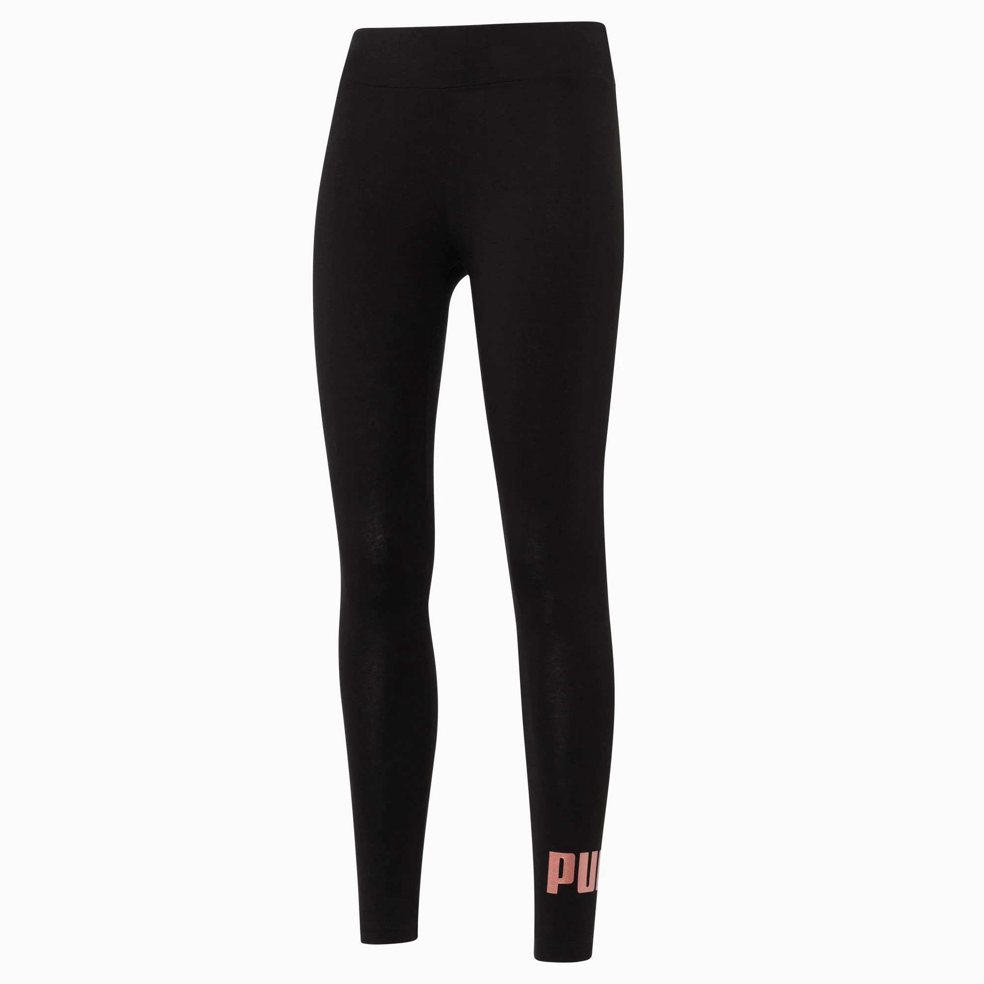 Leggings neri da donna con logo a contrasto Puma Essentials+ Metallic