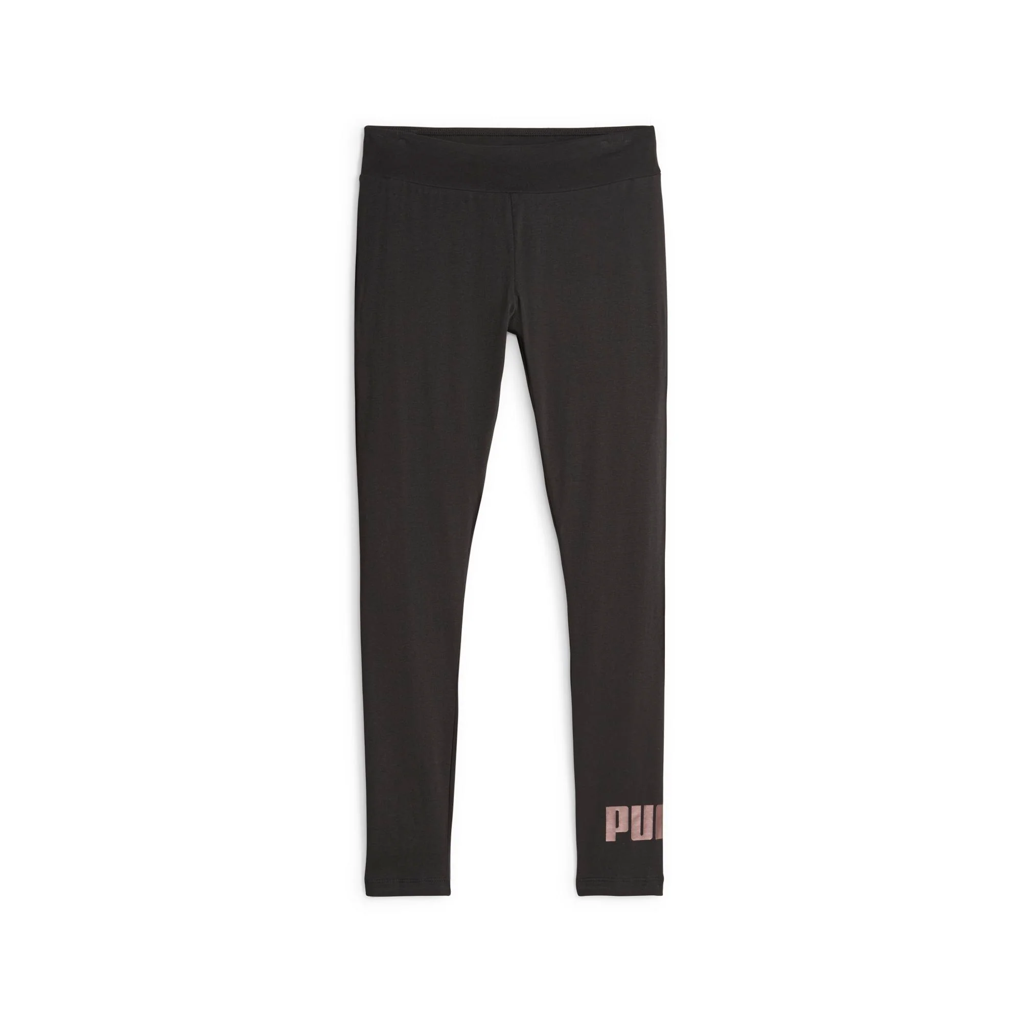 Leggings neri da donna con logo Puma Essentials+ Metallic - Image 4