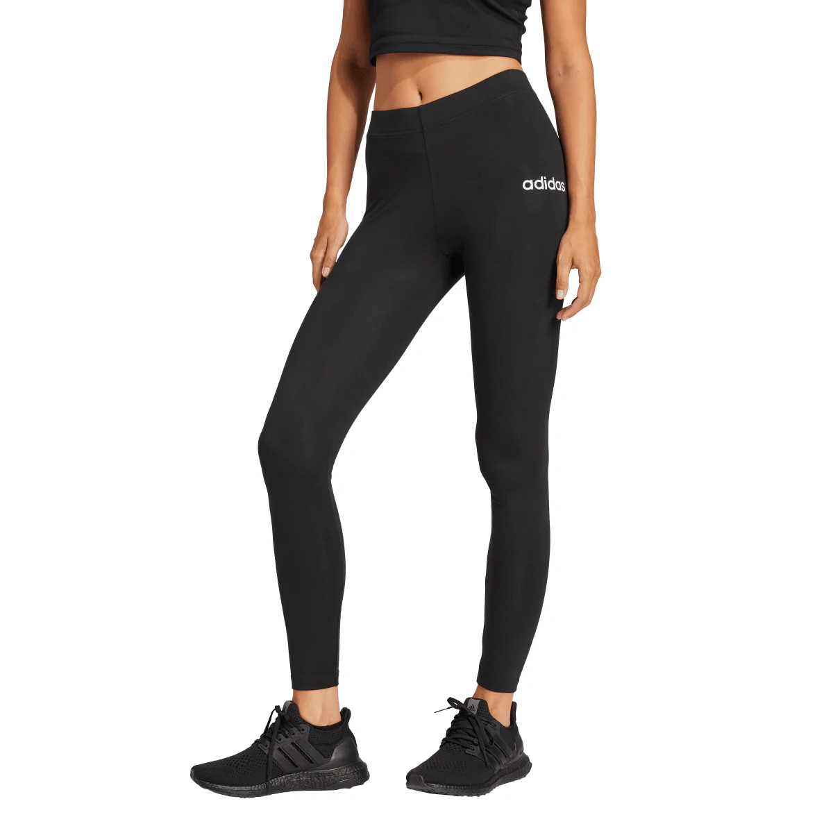 Leggings neri da Donna con logo sul lato frontale adidas - Image 3