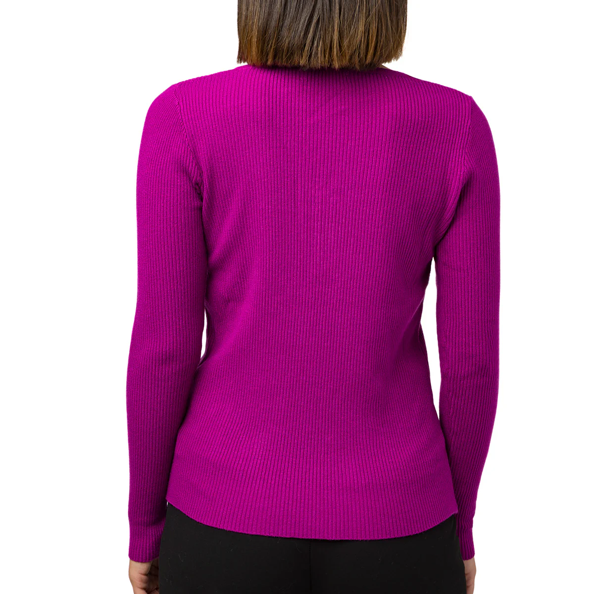 Maglia da donna a costine viola Swish Jeans - Image 2