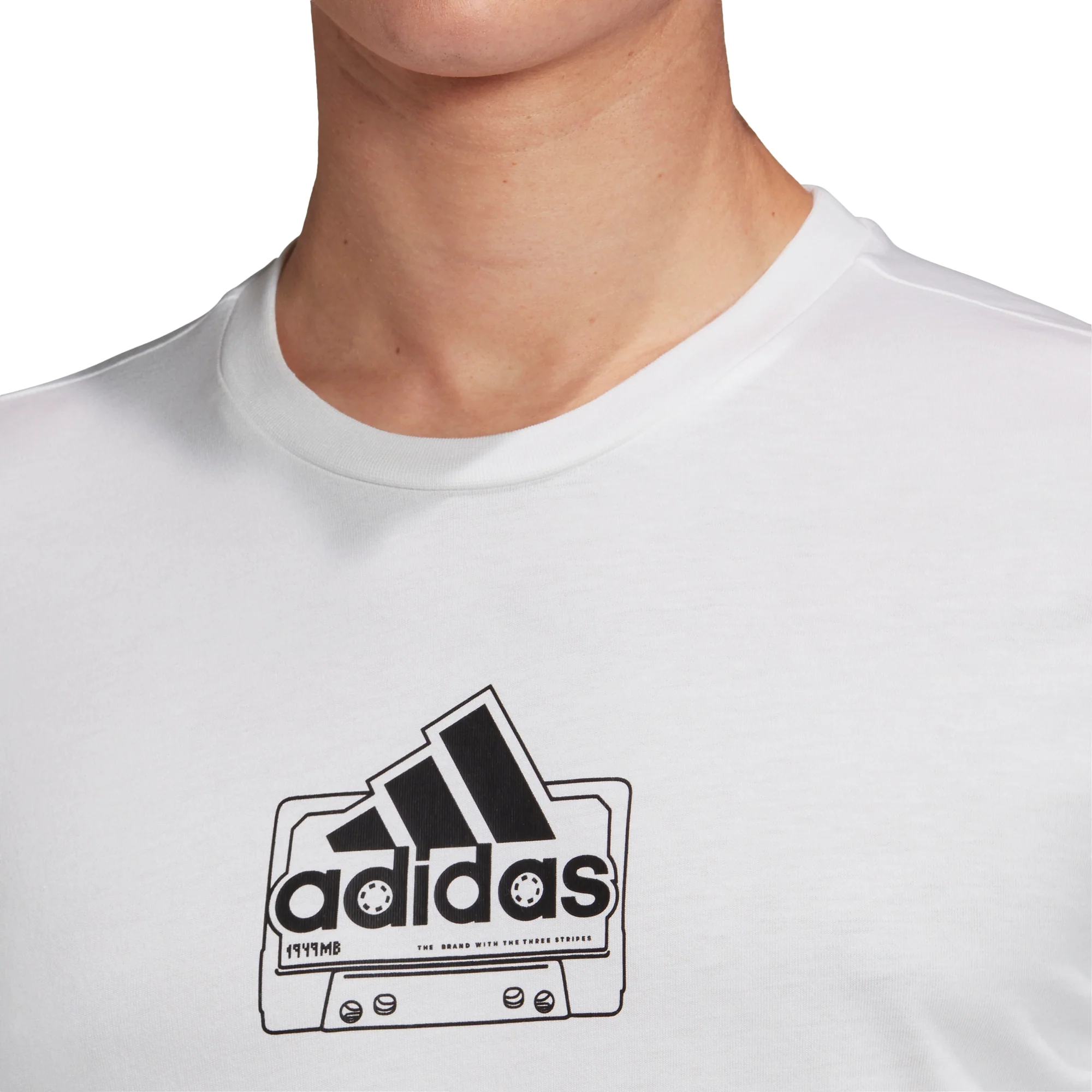 Maglia bianca a maniche lunghe adidas Cassette Tape - Image 4