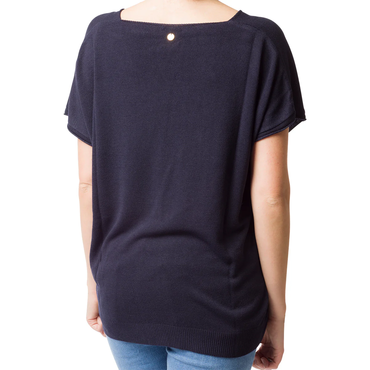Maglia blu da donna con scollo a V Swish Jeans - Image 2