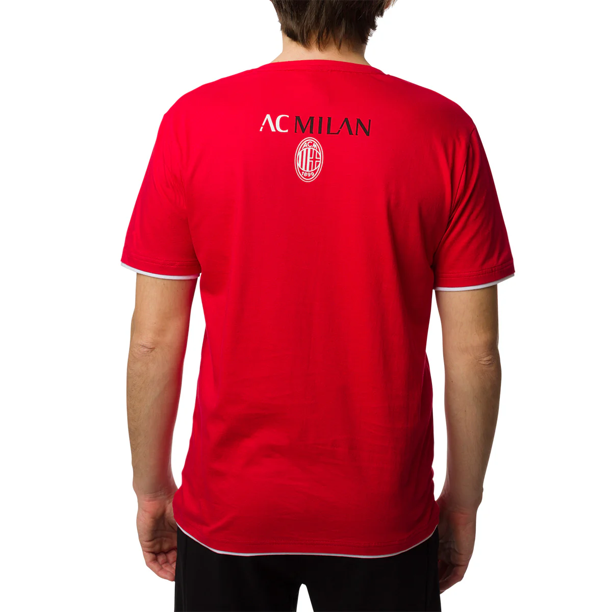 Maglia da pigiama rossa da uomo con logo Milan - Image 2