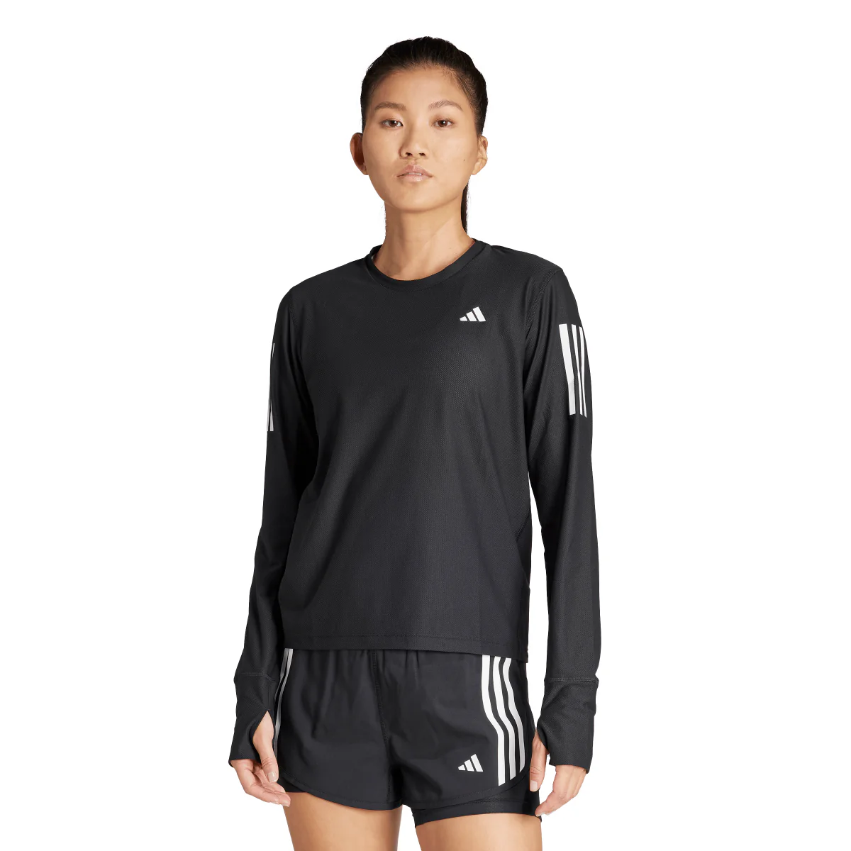 Maglia tecnica nera da allenamento donna adidas - Image 3