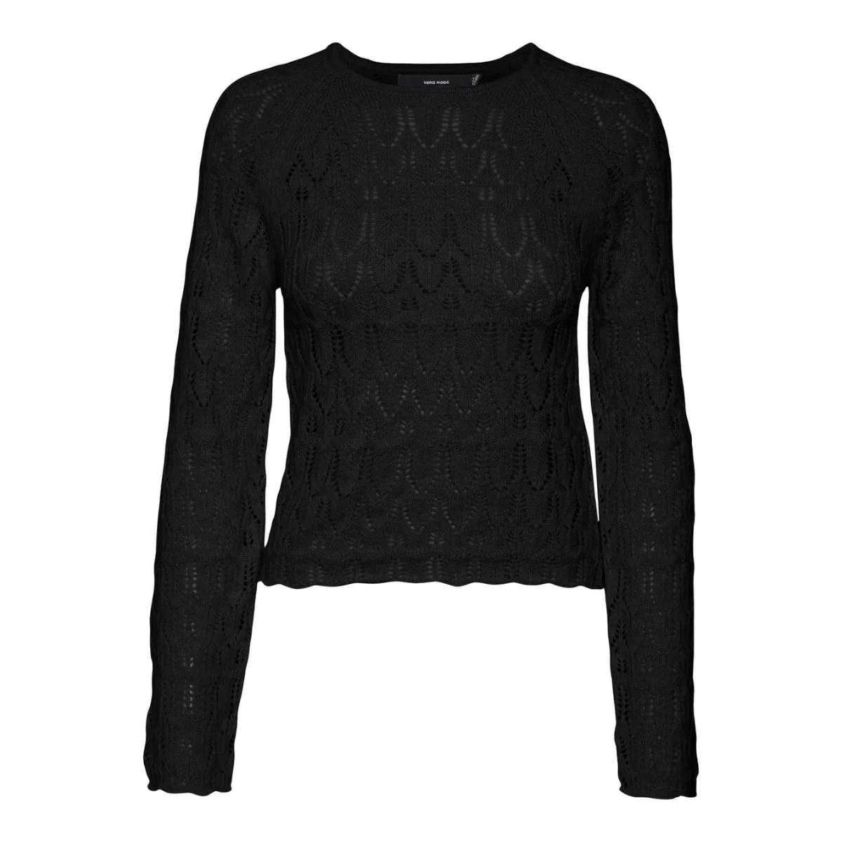 Maglioncino da donna nero con dettagli traforati Vero Moda - Image 4