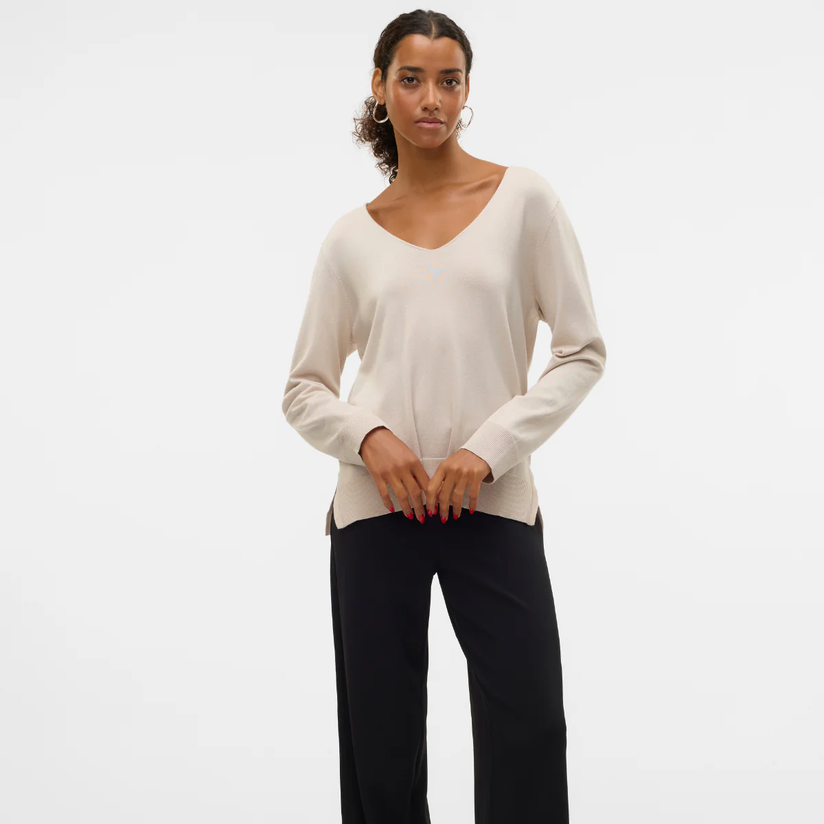 Maglioncino leggero beige da Donna mezza stagione Vero Moda