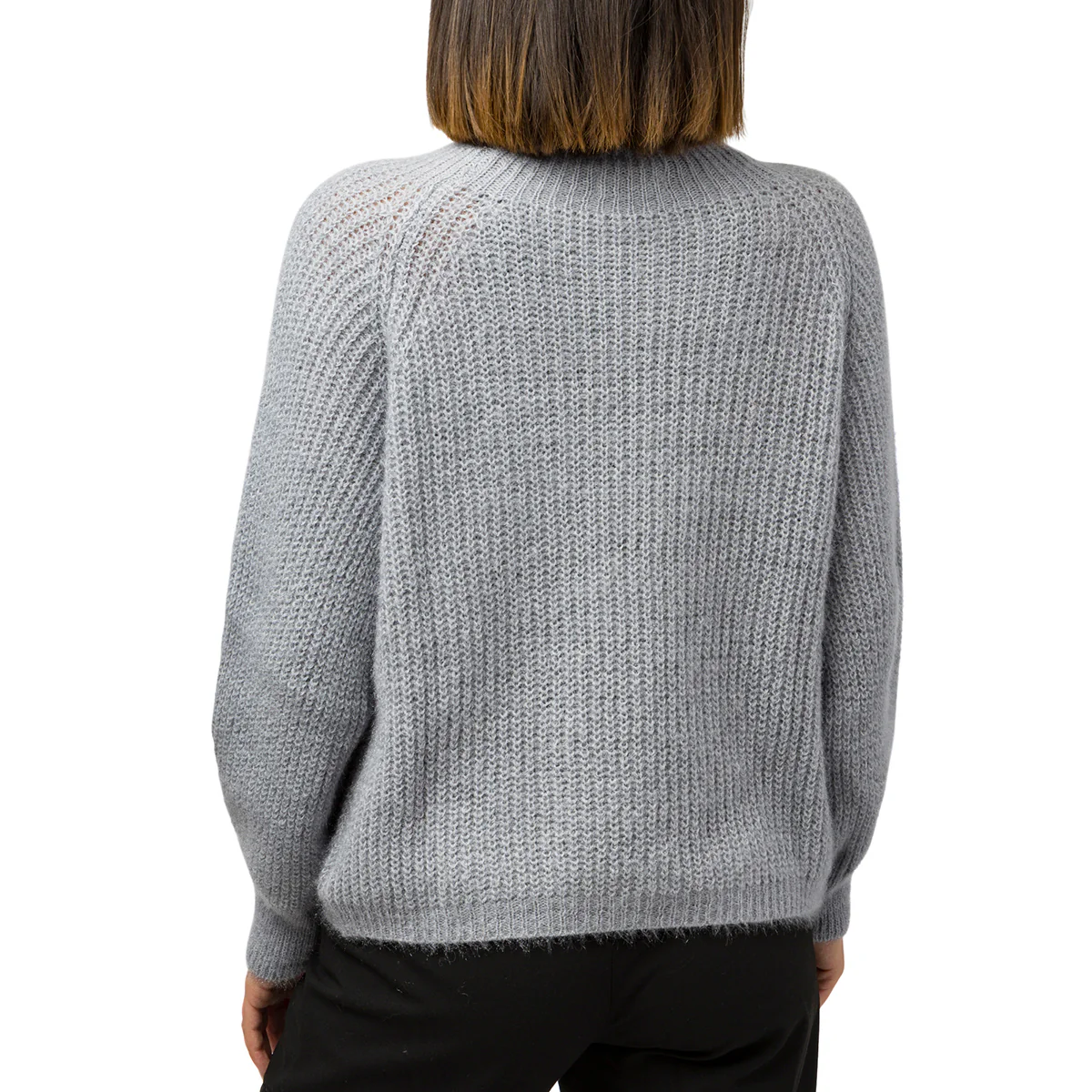 Maglione da donna a collo alto grigio Swish Jeans - Image 2
