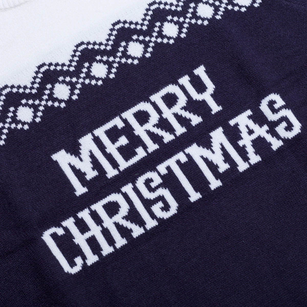 Maglione natalizio da uomo blu con ricamo Merry Christmas - Image 7
