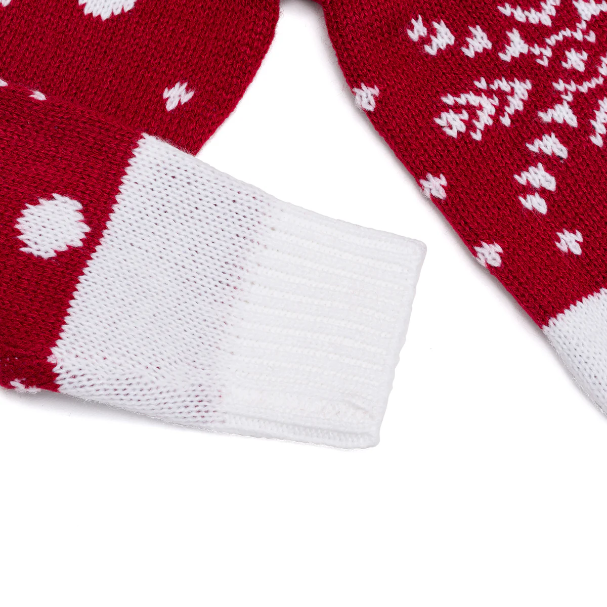 Maglione natalizio da bambini rosso con ricamo renna - Image 8